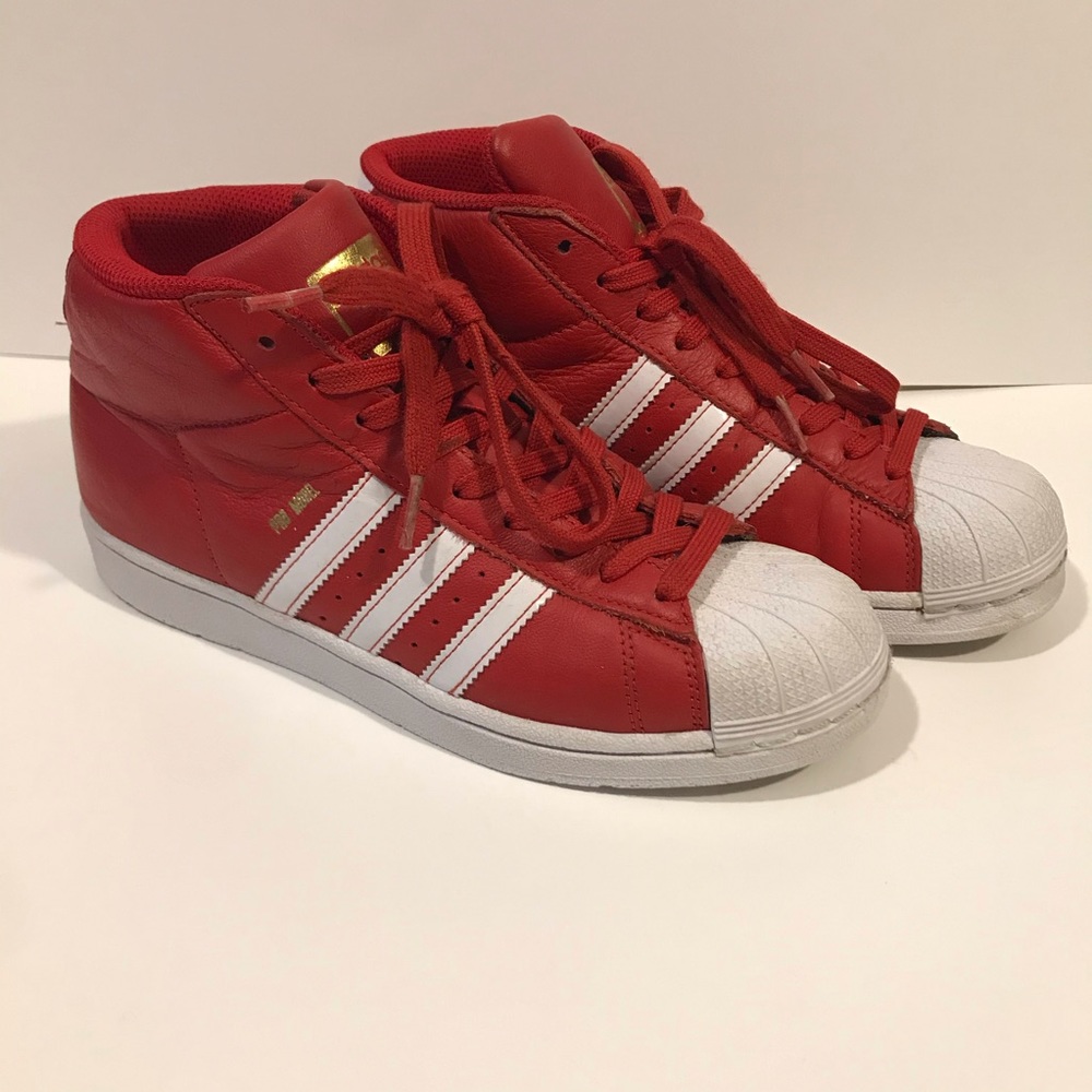 Adidas Pro Model Superstar Hi Tops Big Kid Size 6